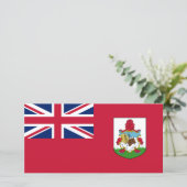 Bermuda Flag (Bermudian) (Caribbean Islands) Kaart (Staand voorkant)