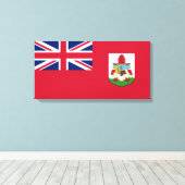 Bermuda Flag (Bermudian) (Caribische eilanden) Canvas Afdruk (Insitu (Houten vloer))
