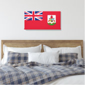 Bermuda Flag (Bermudian) (Caribische eilanden) Canvas Afdruk (Insitu (Slaapkamer))