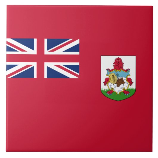 Bermuda Flag (Bermudian) (Caribische eilanden) Tegeltje (Voorkant)