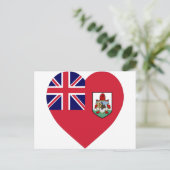 Bermuda Flag Heart Briefkaart (Staand voorkant)