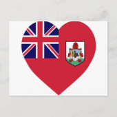 Bermuda Flag Heart Briefkaart (Voorkant)