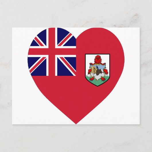 Bermuda Flag Heart Briefkaart (Voorkant)