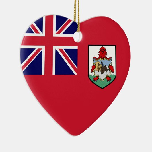 Bermuda Flag Heart Keramisch Ornament (Rechts)
