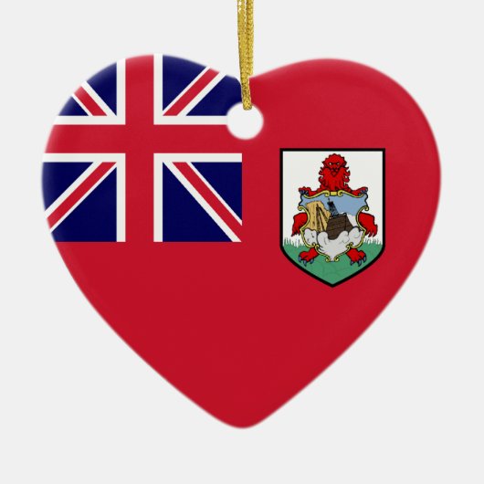 Bermuda Flag Heart Keramisch Ornament (Voorkant)