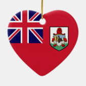 Bermuda Flag Heart Keramisch Ornament (Achterkant)