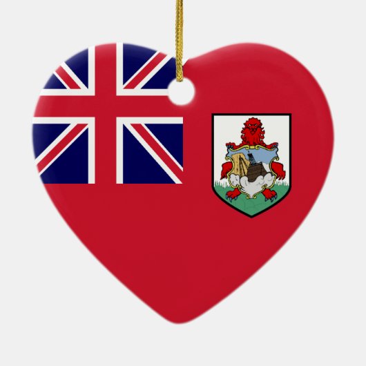 Bermuda Flag Heart Keramisch Ornament (Achterkant)