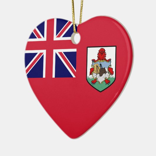 Bermuda Flag Heart Keramisch Ornament (Links)