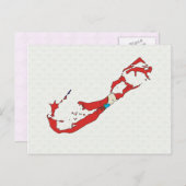 Bermuda Flag Map - volledige grootte Briefkaart (Voorkant / Achterkant)