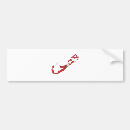 Bermuda Flag Map - volledige grootte Bumpersticker (Voorkant)