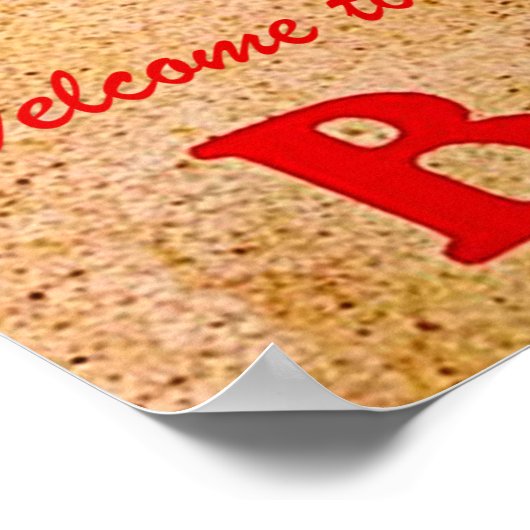 Bermuda, gelukkig stel op motorfiets rijden poster (Hoek)