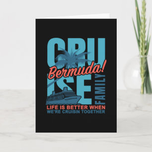 Bermuda gezinskruisvaart Cute Matching Oceaanreis Kaart