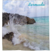 Bermuda Golf over zwarte lava rotsen Douchegordijn (Voorkant)