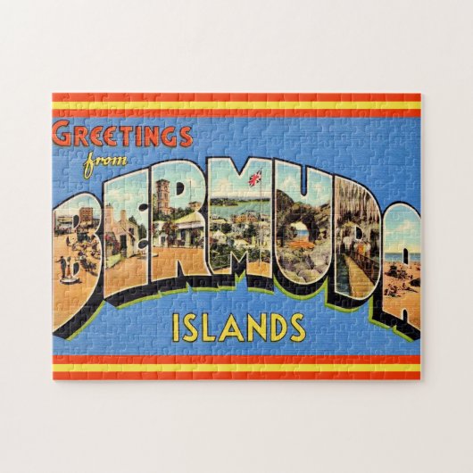 Bermuda Groet Ansichtkaart Legpuzzel (Horizontaal)