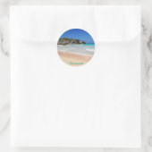 Bermuda Hoefijzer Bay Pink Sand Beach foto Ronde Sticker (Tas)