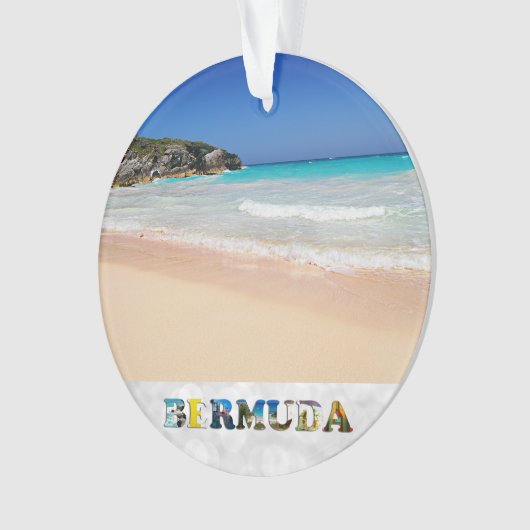 Bermuda Hoefijzer Bay Pink Sand Beach Kerstmis Ornament (voorkant)