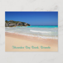 Bermuda Hoefijzer Bay Pink Zand Beach Foto Postca