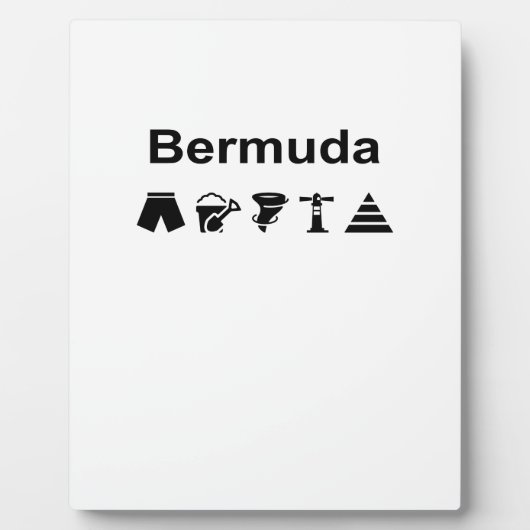 Bermuda Icons Monotone Light-Color Fotoplaat (Voorkant)