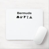 Bermuda Icons Monotone Light-Color Muismat (Met muis)