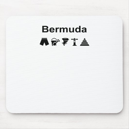Bermuda Icons Monotone Light-Color Muismat (Voorkant)