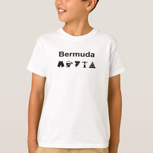 Bermuda Icons Monotone Light-Color T-shirt (Voorkant)