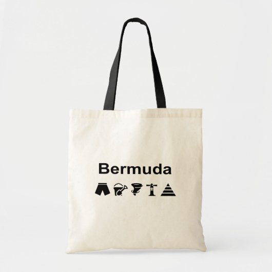 Bermuda Icons Monotone Light-Color Tote Bag (Voorkant)