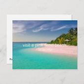 Bermuda Inspirerend bucketlist roze zandstrand Briefkaart (Voorkant / Achterkant)
