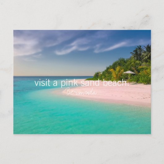 Bermuda Inspirerend bucketlist roze zandstrand Briefkaart (Voorkant)