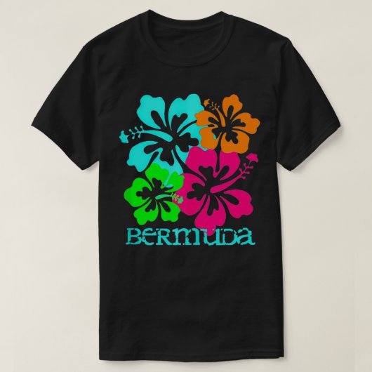 Bermuda Island Beach Tropische Hibiscus Reizen Sur T-shirt (Design voorkant)