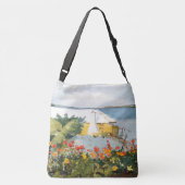 Bermuda Island Flowers Ocean House Canvas tas (Achterkant)
