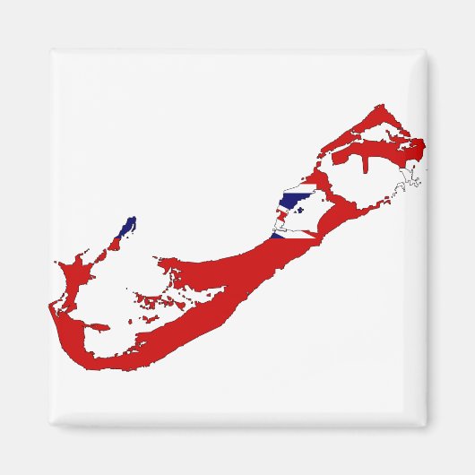 Bermuda kaart BM Magneet (Voorkant)
