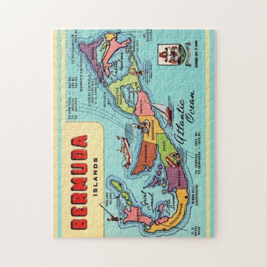  Bermuda kaart Legpuzzel (Verticaal)