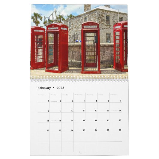 Bermuda kalender 2025 (Feb 2026)