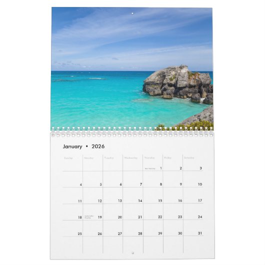 Bermuda kalender 2025 (Jan 2026)