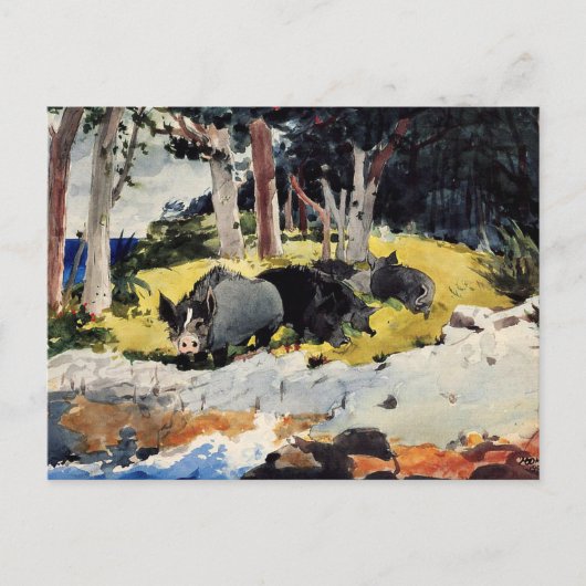 Bermuda kolonisten, een schilderij van Winslow Hom Briefkaart (Voorkant)