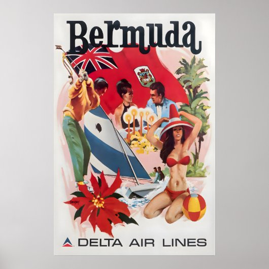 Bermuda Kunst Daniel Sweeney Print Delta Travel (Voorkant)
