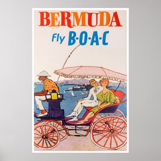 Bermuda-kunstprint BOAC-reisposter (XR1851)a Poster (Voorkant)