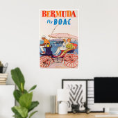 Bermuda-kunstprint BOAC-reisposter (XR1851)a Poster (Thuiskantoor)