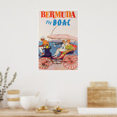 Bermuda-kunstprint BOAC-reisposter (XR1851)a Poster (Keuken)