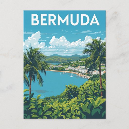 Bermuda: Kust Vista Briefkaart (Voorkant)
