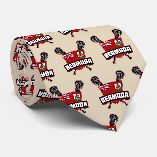 Bermuda Lacrosse Logo Stropdas (Opgerold)
