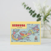 Bermuda Map Briefkaart (Staand voorkant)