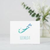 Bermuda Map Briefkaart (Staand voorkant)