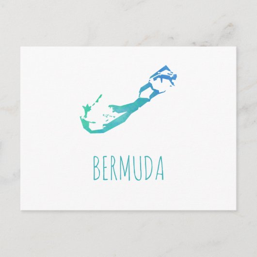 Bermuda Map Briefkaart (Voorkant)