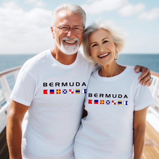 Bermuda Maritime Nautical Signal Flags Light-Color T-shirt
