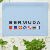 Bermuda Maritime Nautical Signal Flags Light-Color Theedoek (Gevouwen)