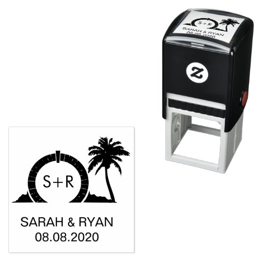 Bermuda Moon Gate, bewaar de datumstempel Zelfinktende Stempel (In situ)