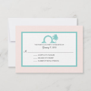 Bermuda Moongate Huwelijksbestemming RSVP Kaartje