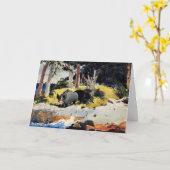 Bermuda-nederzetters, een schilderij van Winslow H Kaart (Gele Bloem)