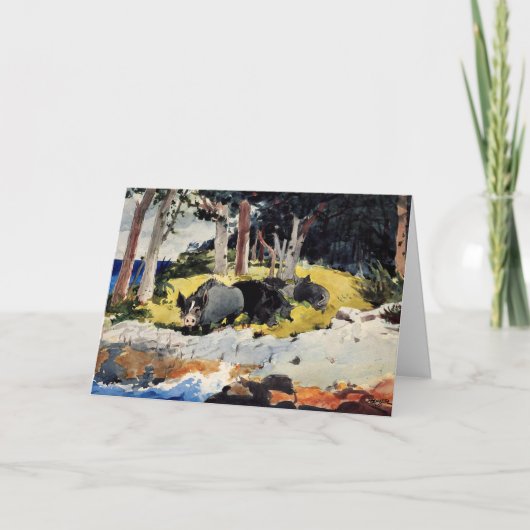 Bermuda-nederzetters, een schilderij van Winslow H Kaart (Voorkant)